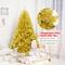 Costway 6ft. Unlit Champagne Gold Artificial Tinsel Christmas Tree with Foldable Stand